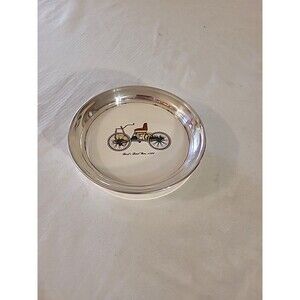 Vtg Sheridan Ford's First Car  Porcelain Base Coaster Slvr Plated Case Award Eng
